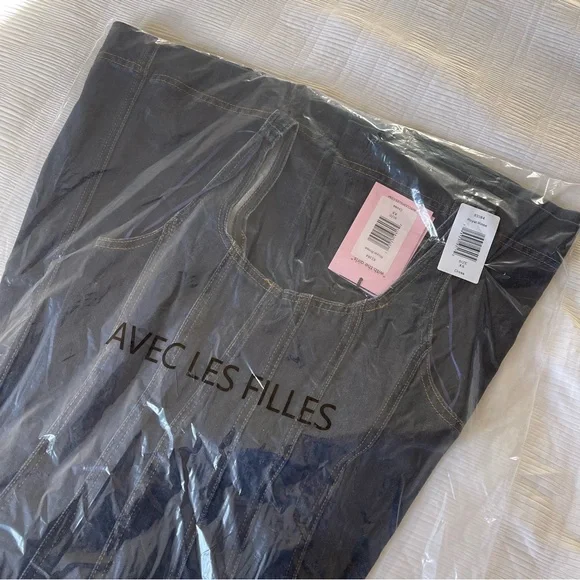 Brand New - AVEC LES FILLES Denim Fit-and-flare Midi Dress πβ¨ - Picture 11 of 13